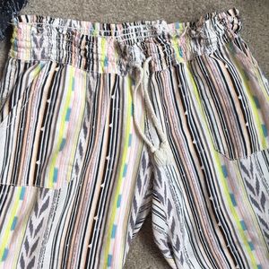 Boho Linen Drawstring Pants